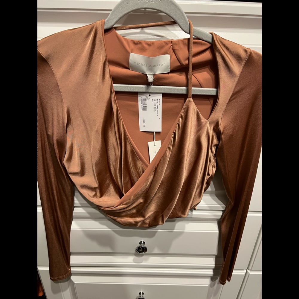 Michelle Mason NWT wrap top SZ Small